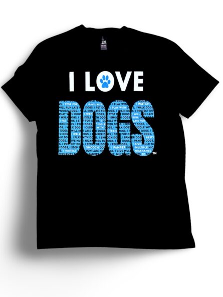 I Love Dogs T-Shirt (Blue)